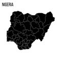 Nigeria political map of administrative divisions