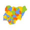 Nigeria political map of administrative divisions