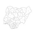 Nigeria political map of administrative divisions