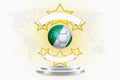 Nigeria soccer ball emblem Royalty Free Stock Photo