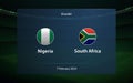 Nigeria vs South Africa. knockout Semi-final stage Africa 2023,