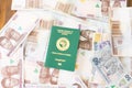 Nigerian Ecowas Passport on top of Nigerian Naira