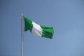 Nigerian flag in the wind