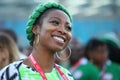 Nigerian football fan in Saint Petersburg, Russia during FIFA World Cup 2018