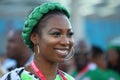 Nigerian football fan in Saint Petersburg, Russia during FIFA World Cup 2018