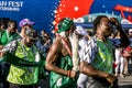 Nigerian football fans at the FIFA festival in St. Petersburg