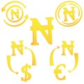 Nigerian Naira currency symbol icon of Nigeria