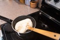 Nigerian pounded yam prepared in kitchen for dinner