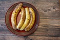 Nigerian Roasted Plantains - Boli - ready to eat Royalty Free Stock Photo