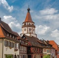 The Niggelturm tower in the historic centre of Gengenbach, Ortenau. Baden Wuerttemberg, Germany, Europe Royalty Free Stock Photo