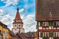 The Niggelturm tower in the historic centre of Gengenbach, Ortenau. Baden Wuerttemberg, Germany, Europe