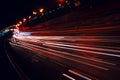 Nigh highway. Royalty Free Stock Photo