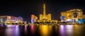 Nigh life and city skyline in las vegas nevada