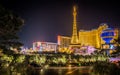 Nigh life and city skyline in las vegas nevada