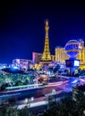 Nigh life and city skyline in las vegas nevada