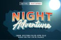 Night Adventure Editable Text Effect