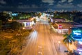 Night aerial photo Biscayne Boulevard at 65th Street