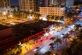 Night aerial photo Fort Lauderdale Beach FL USA