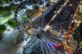 Night aerial photo Skyviews Miami Wheel at Bayside