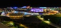 Night aerial view of Adlersky City District, Sochi, Russia Royalty Free Stock Photo