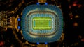 Night Aerial View Of The Bank of America Stadium In The City Of Charlotte, North Carolina Royalty Free Stock Photo