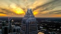 Night Aerial View Of The City Of Charlotte, North Carolina Royalty Free Stock Photo