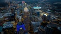 Night Aerial View Of The City Of Charlotte, North Carolina Royalty Free Stock Photo