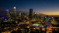 Night Aerial View Of The Queen City, Charlotte North Carolina Royalty Free Stock Photo