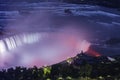 Night aerial view of the Table Rock Welcome Centre of the beautiful Niagara Falls Royalty Free Stock Photo