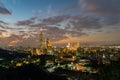 Night aerial view of the Taipei 101 and cityscape from Xiangshan