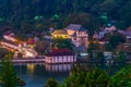 Night aerial view of the Temple of the sacred tooth relic in Kan Royalty Free Stock Photo