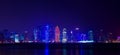 Night Al Dafna - seaside district of the Qatari capital Doha located on the Persian Gulf.