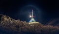 Night amazing view at Jested mountain close town Liberec Royalty Free Stock Photo