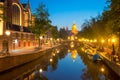 Night Amsterdam red-light district De Wallen Royalty Free Stock Photo