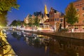 Night Amsterdam red-light district De Wallen