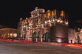 Night of the ancient cathedral of Cajamarca Peru