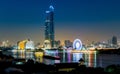 Night architecture Business office building and Modern complex Royalty Free Stock Photo