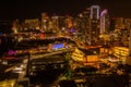 Night architecture of the city of Miami