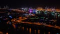 Night architecture of the city of Miami