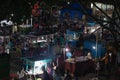 Night asian food market, Gili island, Indonesia Royalty Free Stock Photo