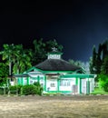 The night atmosphere of the mosque