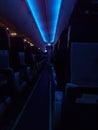 the night atmosphere on the plane
