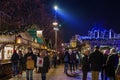 Night atmosphere of Weihnachtsmarkt, Christmas Market in KÃÂ¶ln, Germany. Royalty Free Stock Photo