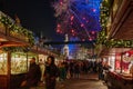 Night atmosphere of Weihnachtsmarkt, Christmas Market in KÃÂ¶ln, Germany. Royalty Free Stock Photo