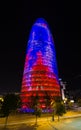 Night Barcelona Agbar Tower