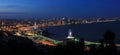 Night bay of the city of Baku