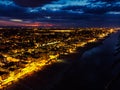 Night Beach Scene in Igea Marina, Bellaria, Rimini