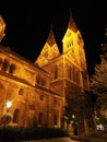 Night beautifull Cathedral Roermond is old an historically important town, on the lower Roer at the east bank of the Meuse river.