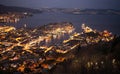 Night Bergen, Norway Royalty Free Stock Photo