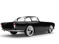 Night black vintage muscle car with white wall tires - back view Royalty Free Stock Photo